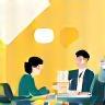 Conseiller client et client échangeant sur un plan de projet
